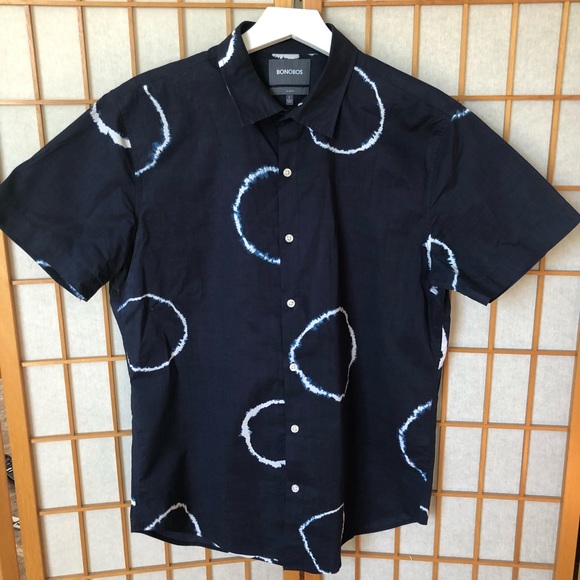 Bonobos Other - Tie Dye Graphic Print Riviera Short Sleeve Shirt